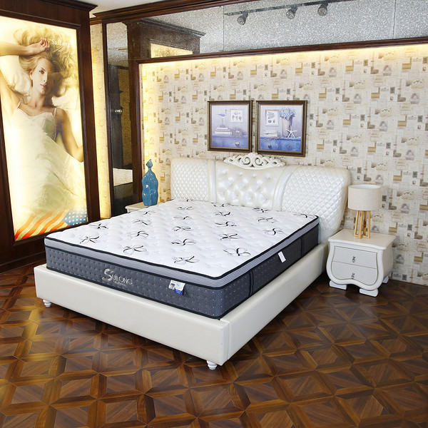 Hot Style Mattress Wool Latex Double Pocket Spring Mattress (SL2009)