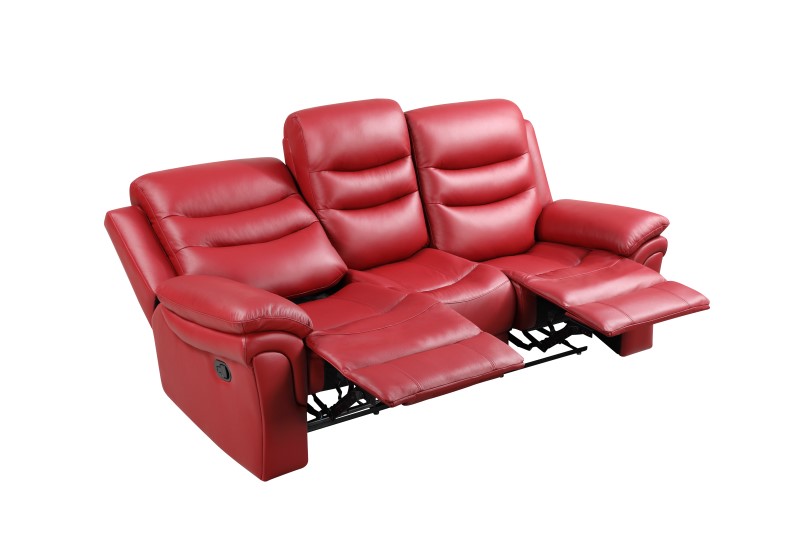 Recliner Red Leather Functional Sofa
