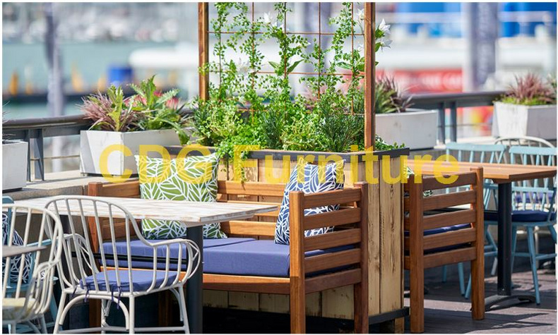 Wholesale Price Industrial Vintage Finish Cafe Restaurant Dining Metal Chairs Aluminium Outdoor Garden Furniture 749MS-H45-ALU