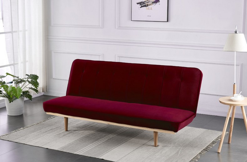 sofa bed Morder click clack  with velvet fabric