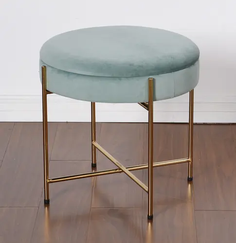 fashion coffee table and velvet storage stool