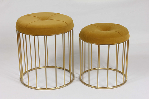 luxury roundness shape living room office use stool & ottoman sofa
