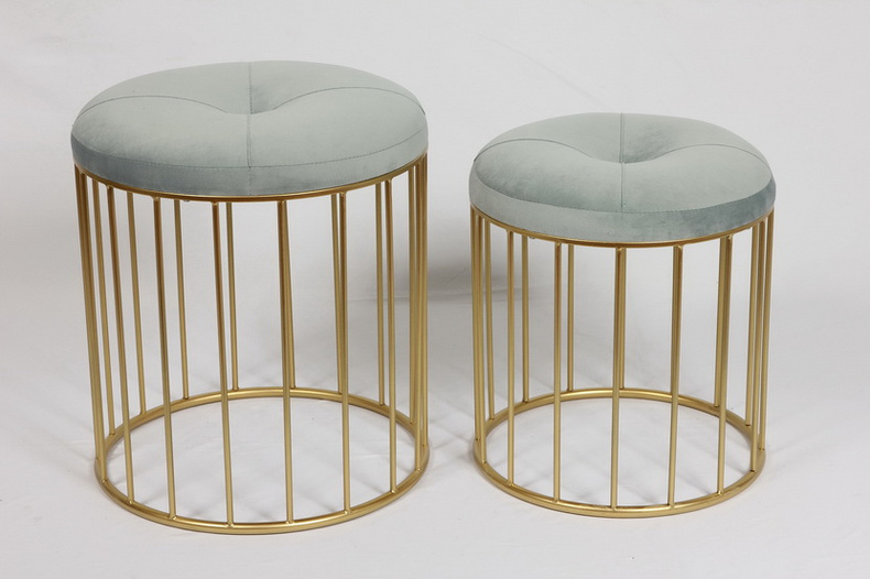 luxury roundness shape living room office use stool & ottoman sofa