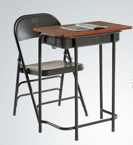 Student desks and chairs