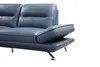 Modern Minimalist Exquisite Blue Leather Sofa Bed