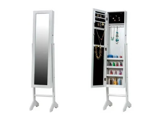 Standing Mirror Jewelry Cabinet--JC536