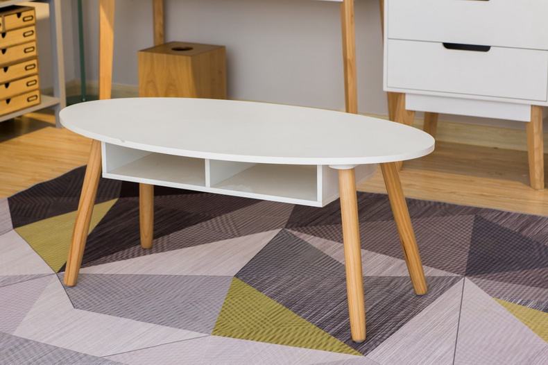 White Wooden Side Coffee Table