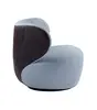 Fabric swivel fabric bao sofa chair round curves for single sofa chair living room