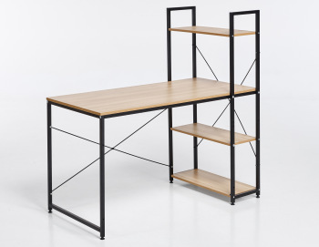 Writing desk with metal frame