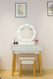 Wooden Dressing Table with LED Light--TE415-3