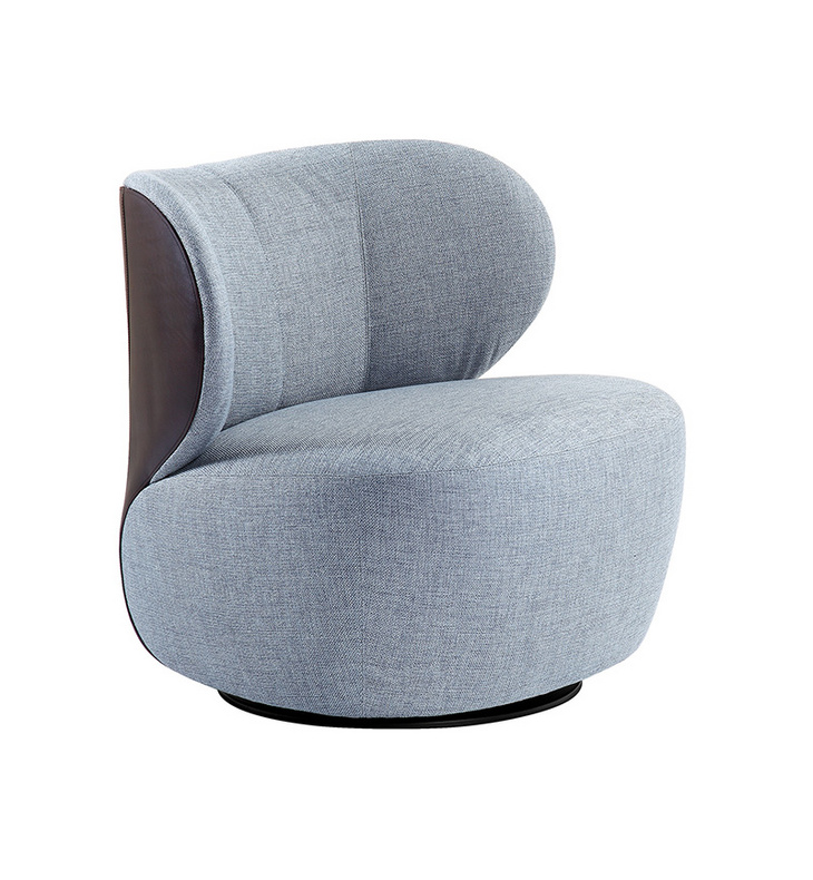 Fabric swivel fabric bao sofa chair round curves for single sofa chair living room