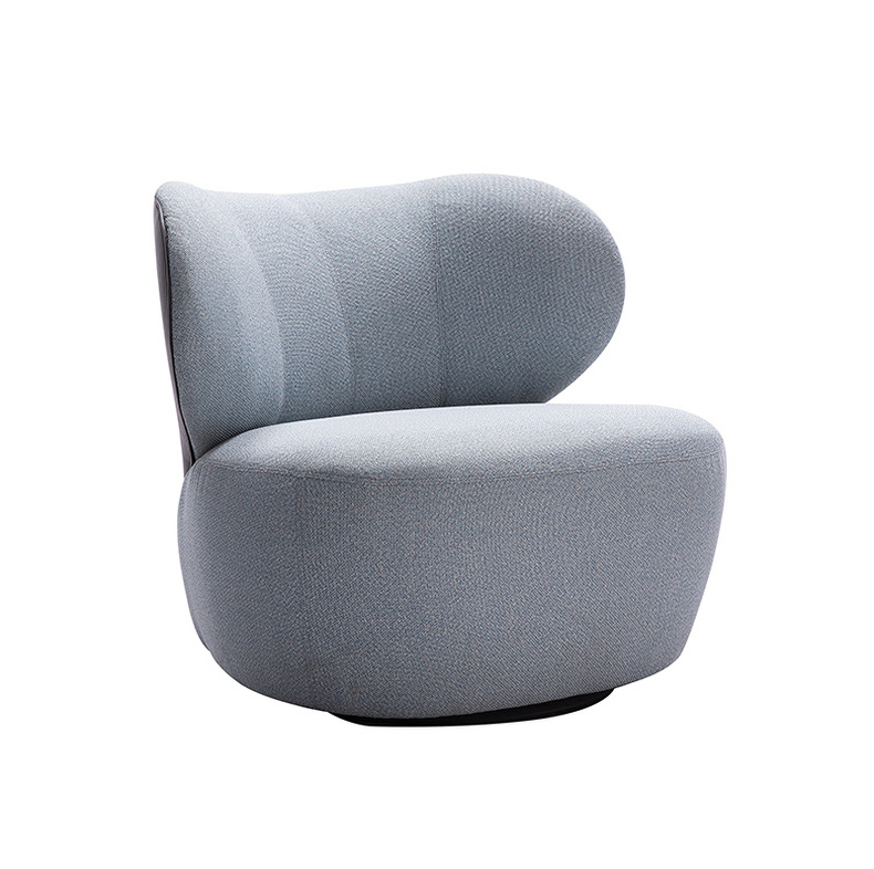 Fabric swivel fabric bao sofa chair round curves for single sofa chair living room