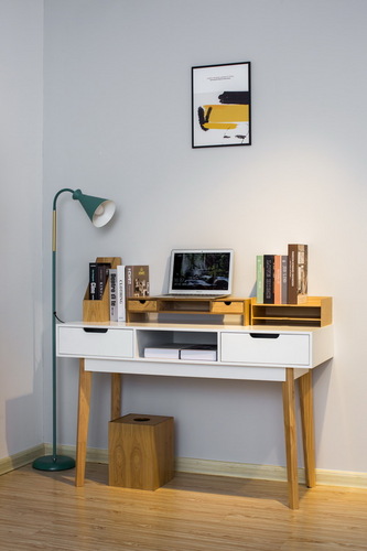 Wooden Office Table with Solid Leg--TE363