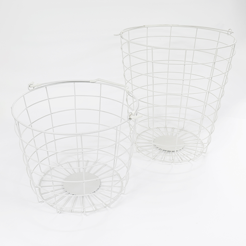 3-Tier wheeled storage rolling laundry wire basket F10014