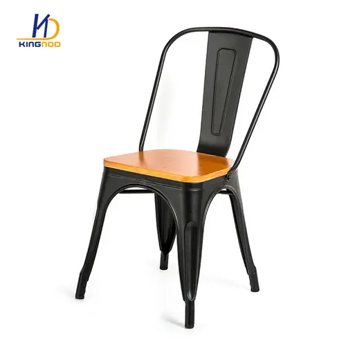Wholesale Bistro Cafe Restaurant Dining Chair With Wooden Seat  C-233W