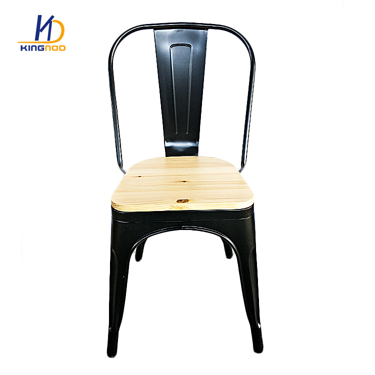 Wholesale Bistro Cafe Restaurant Dining Chair With Wooden Seat  C-233W