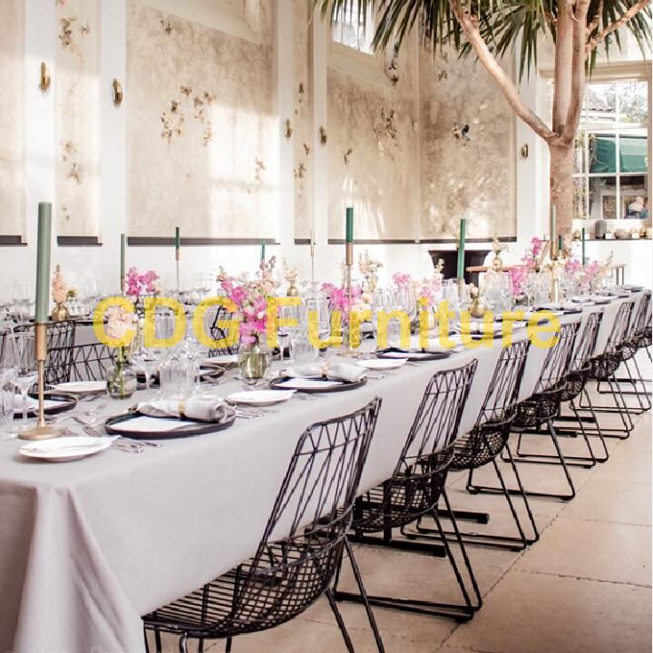 Modern Design Outdoor Indoor Metal Wire Chair Harry Bertoia Garden Cafe Restaurant Iron Wire Dining Chair 696-H45-ST
