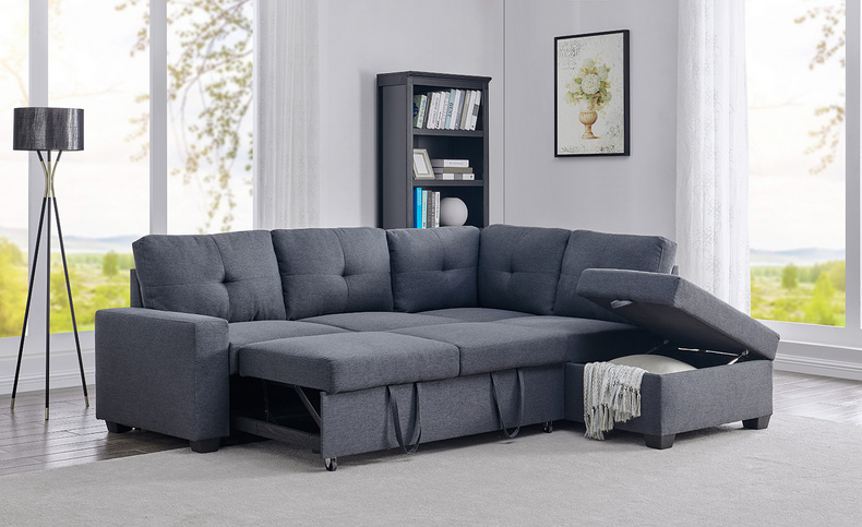 -Modern Grey L-shaped Corner Sofa  111514