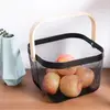 F10015 wire mesh home storage basket with handle