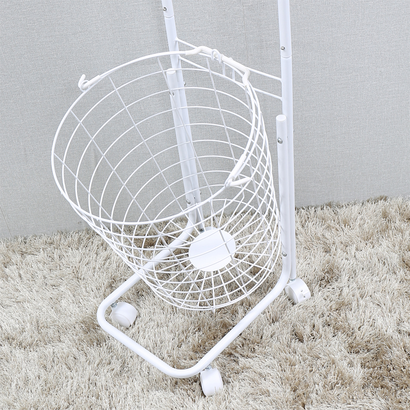 3-Tier wheeled storage rolling laundry wire basket F10014