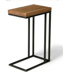 Side table with metal frame