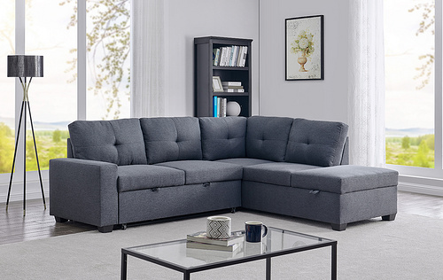 -Modern Grey L-shaped Corner Sofa  111514