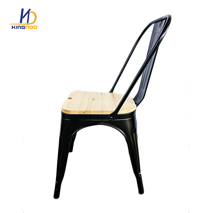 Wholesale Bistro Cafe Restaurant Dining Chair With Wooden Seat  C-233W