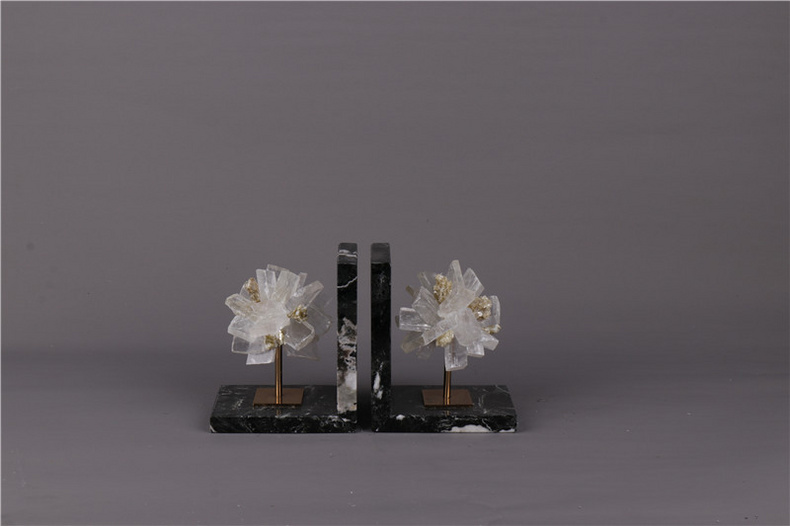 crystal bookends with glass base