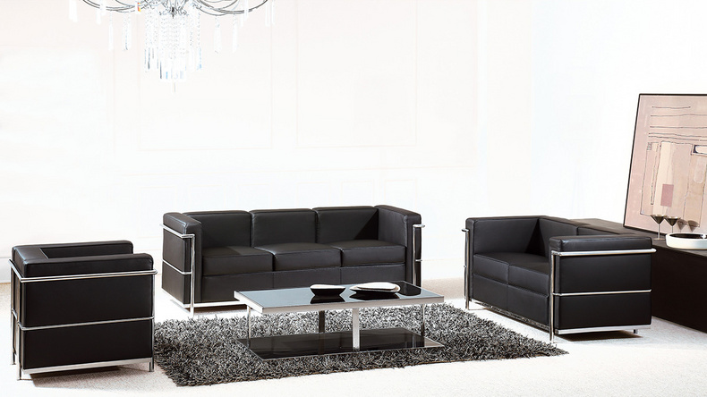 Modern High Quality LC2 Genuine Leather Fabric Sofa Living Room Rurniture