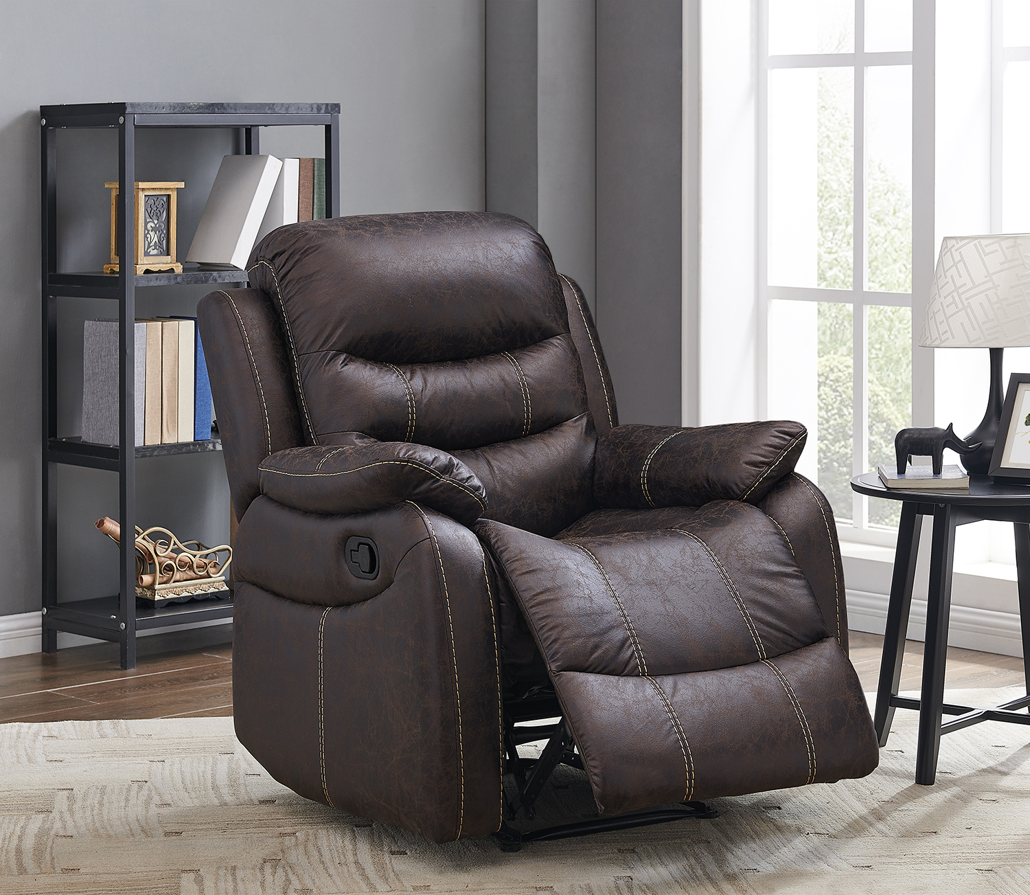 Modern Brown Leather Functional Sofa- 111016