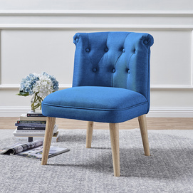 Modern Blue Fabric Dining Chair- 609406