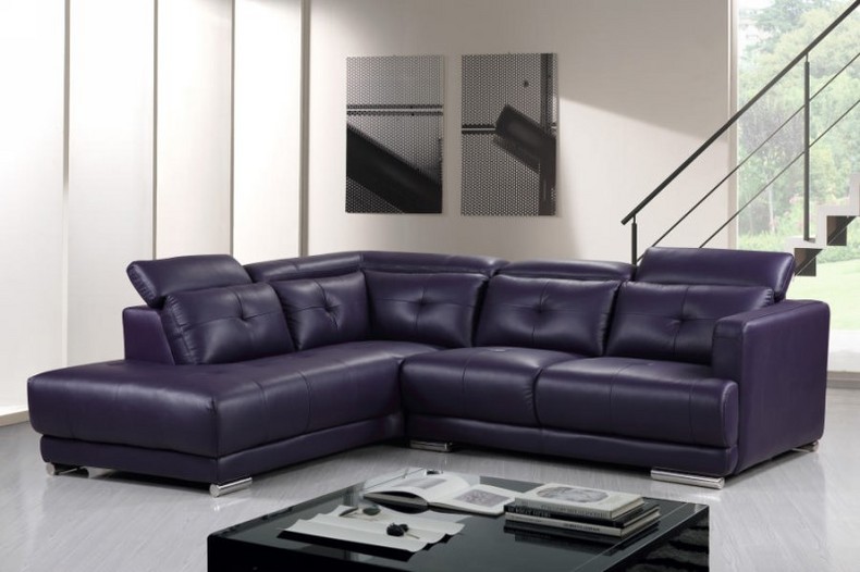 Modern American Style Leather Corner Sofa