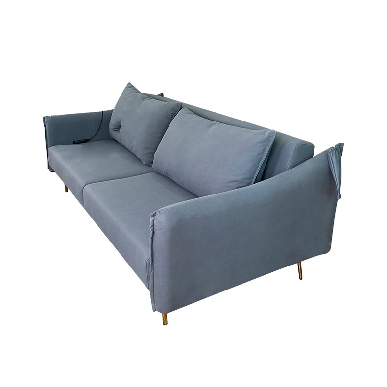 LV3378 Nordic Style Dark Blue Sofa