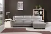High-grade Grey Leather Corner Sofa