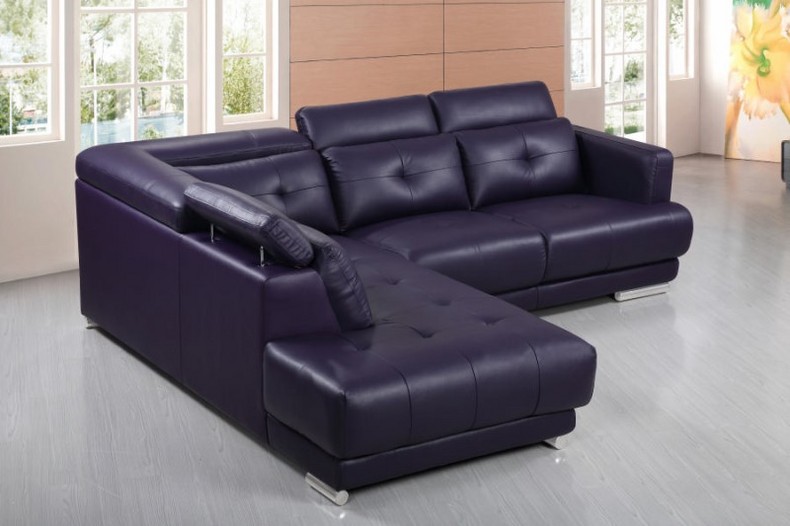 Modern American Style Leather Corner Sofa