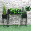F10212 home decor flower pot set with metal stand