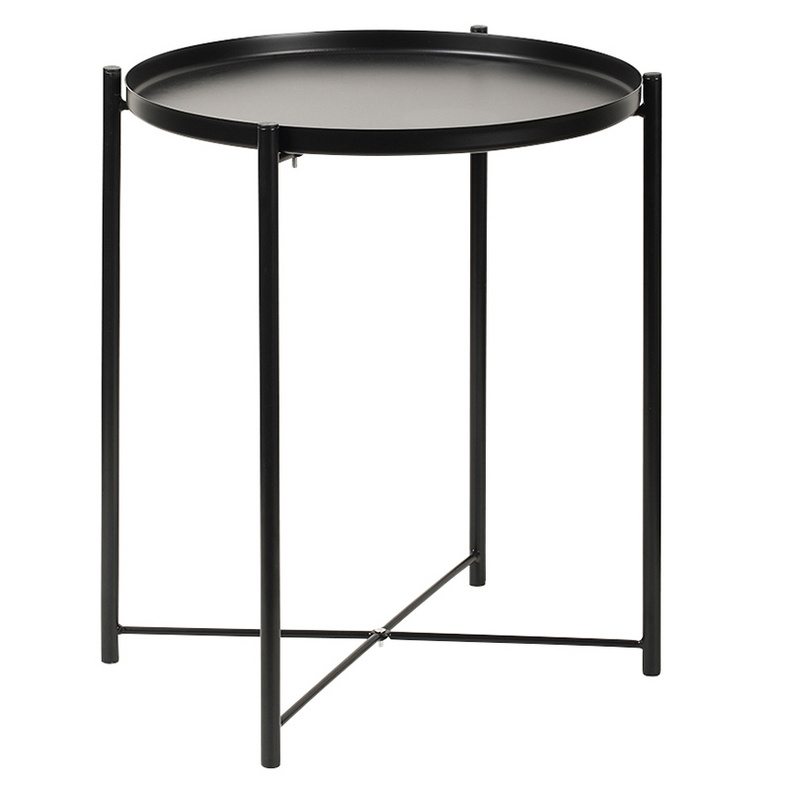 F10064 folding round coffee table with removable tray