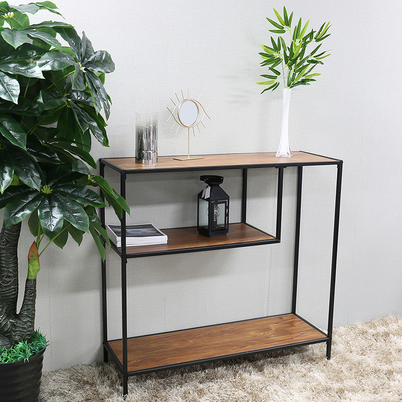 F10251 living room modern console table with storage rack