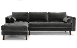 Italian home furniture fabric living room sofa, 3 seat chesterfield velvet corner sofa set
