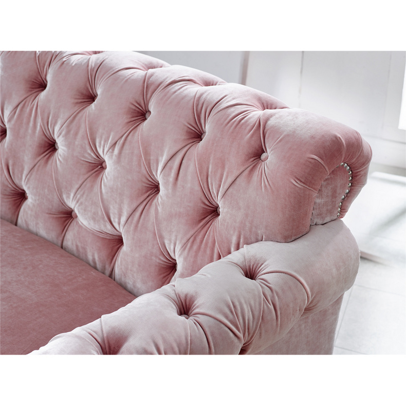 Button tufted upholstered sofa set