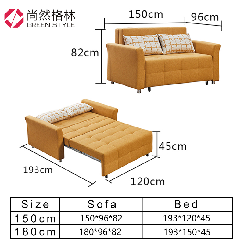 Multifunctional sofa bed with storage