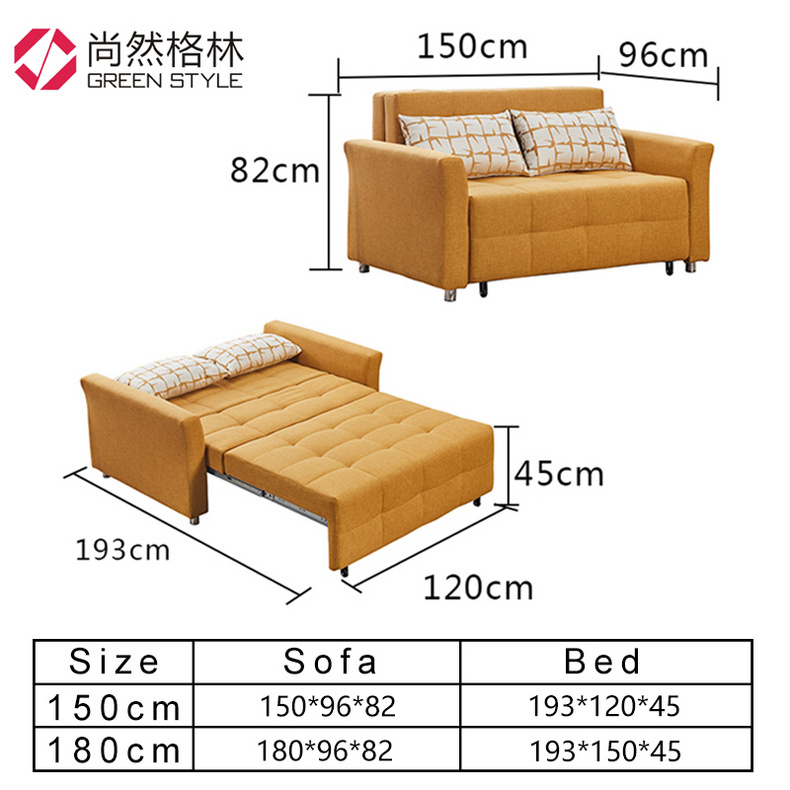 Multifunctional sofa bed with storage