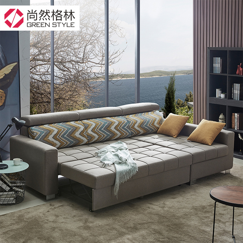 Corner sofa bed with storage