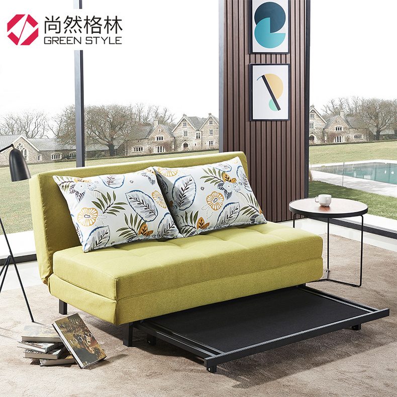 Three fold sofa bed with iron frame