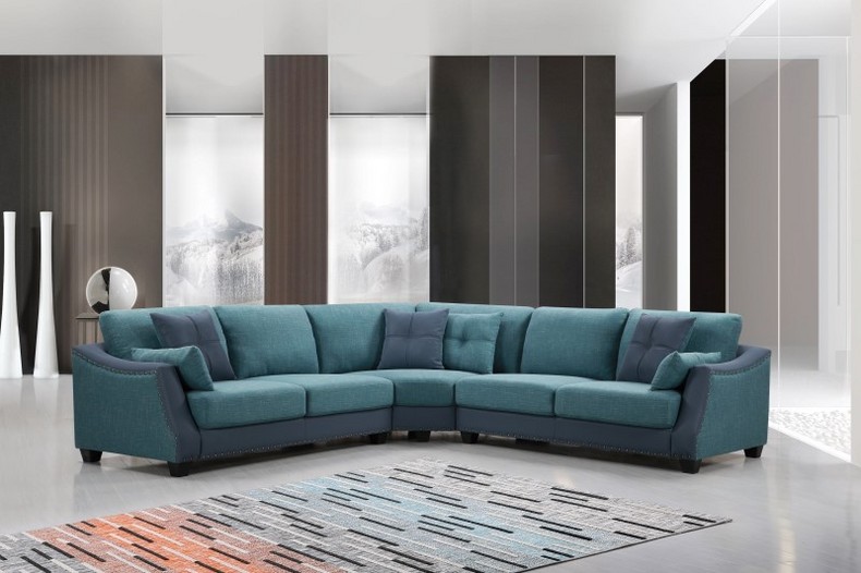 Modern Exquisite Fabric Corner Sofa