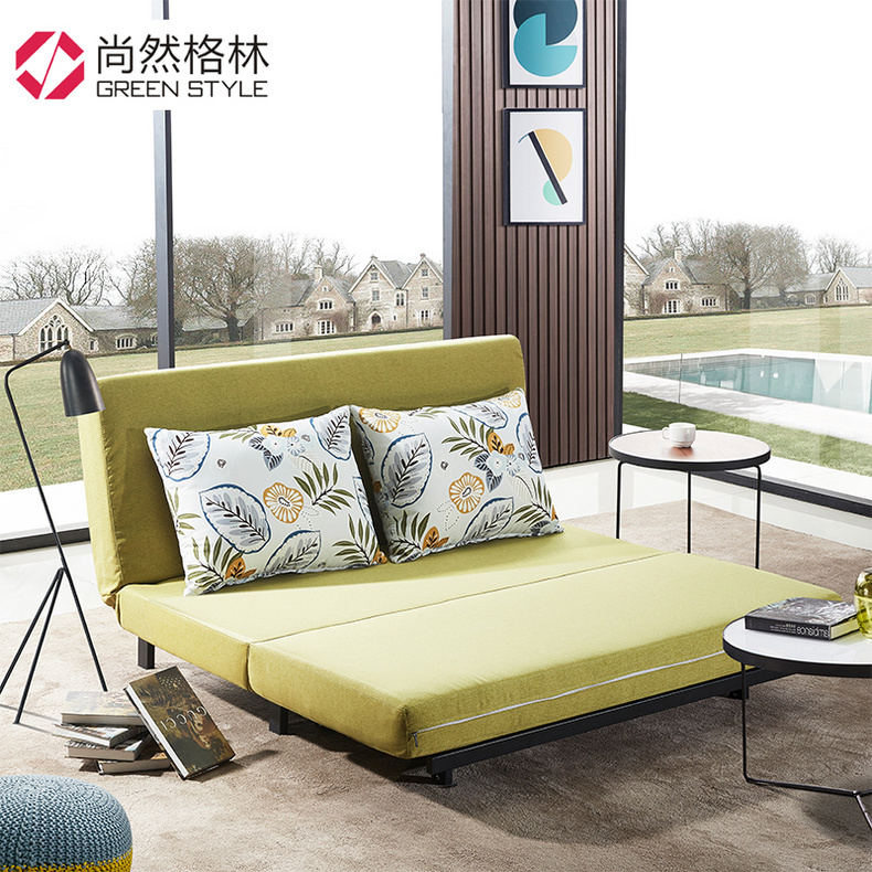 Three fold sofa bed with iron frame