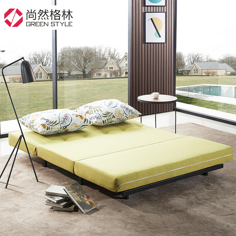 Three fold sofa bed with iron frame