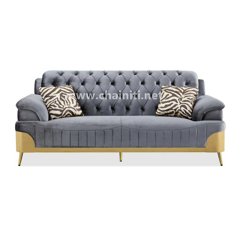 Velvet fabric sofa