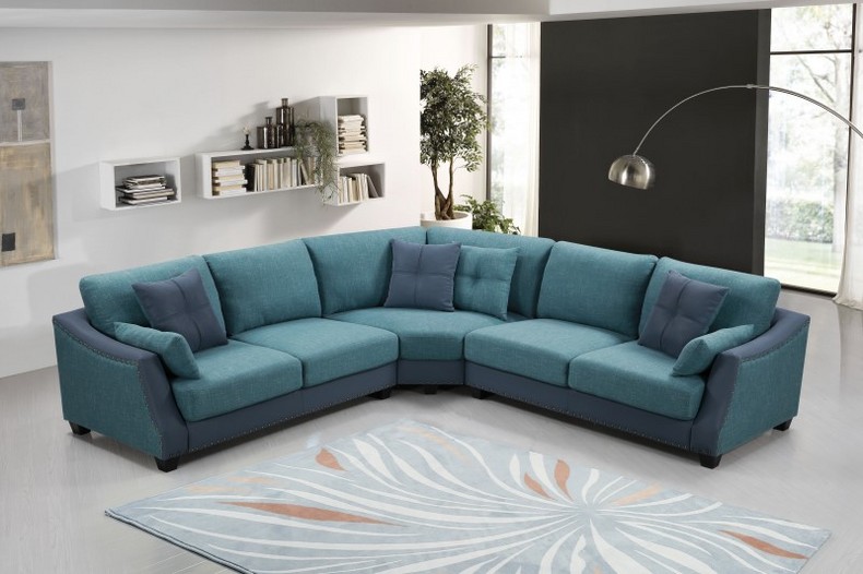 Modern Exquisite Fabric Corner Sofa