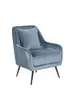 Modern Blue Velvet Fabric Light Luxury Lounge Chair
